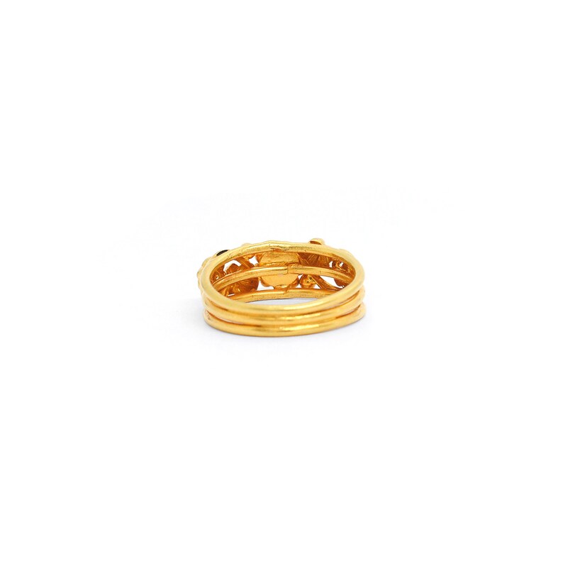 Handmade 18k Solid Gold Filled Flower Texture Ring Designer Wedding Ring Fine Jewelry, Designer Wedding Ring, 18k Gold Ring Jewelry, KCR1003