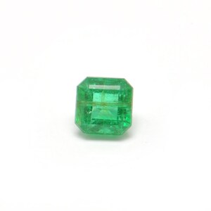 5mm Natural Zambian Emerald | Square Faceted Green Gemstone 0.70 Ct | Genuine Loose Emerald Stone | May Birthstone Jewelry Making Supply