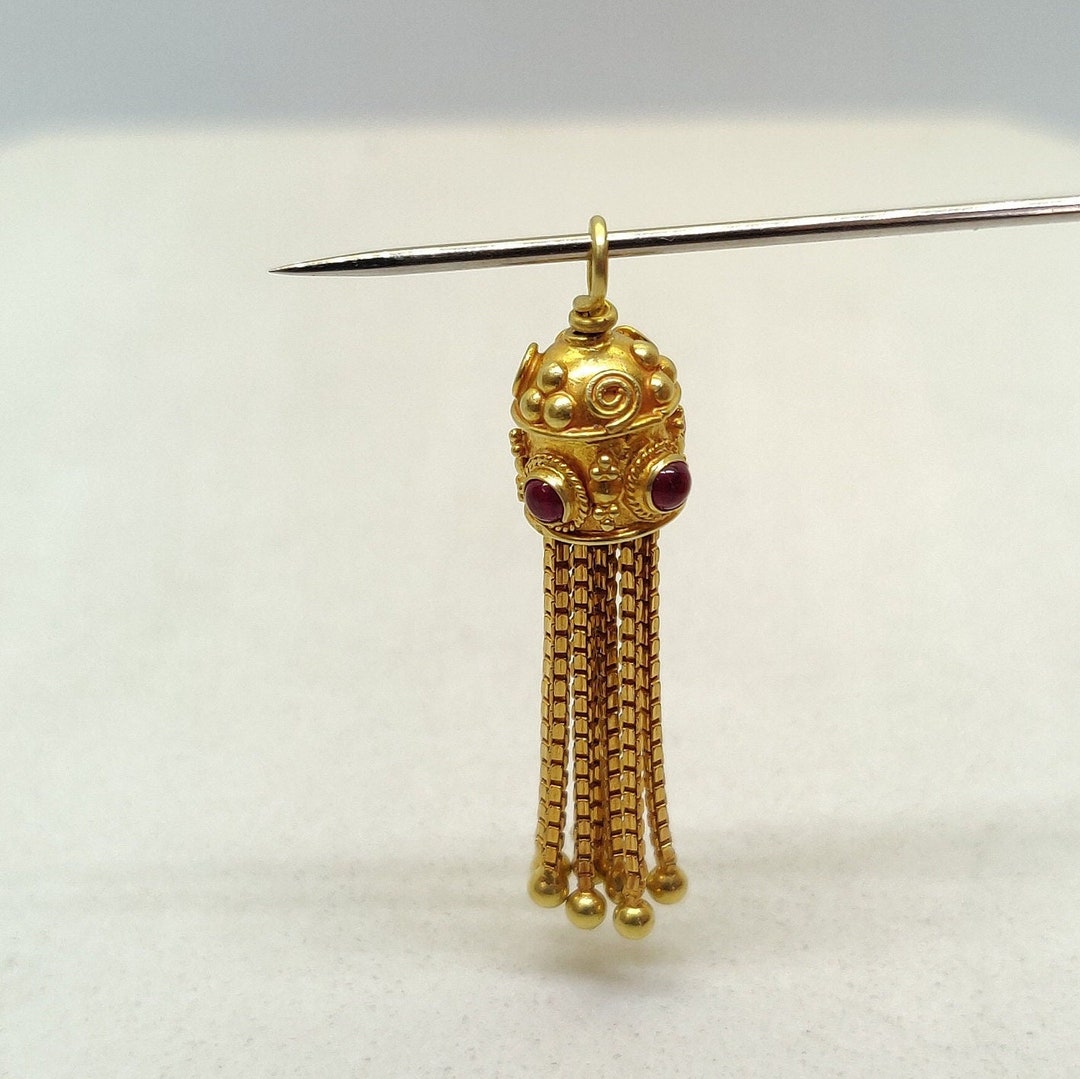 Porcelain & Gold Pendant Charm- Assorted Designs
