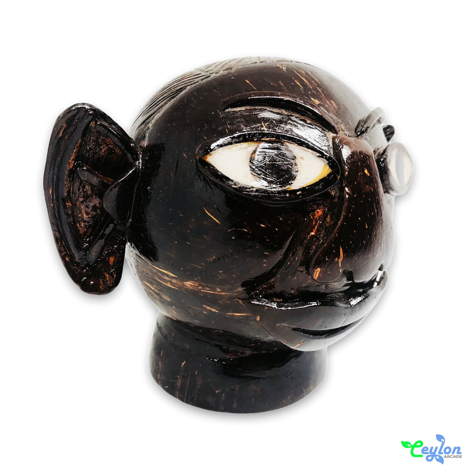 Hand Carved Coconut Shell Mask: Sri Lankan Art Decor - Etsy