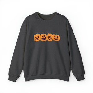 Jack-o-Lantern Lustige Gesichter Crewneck Sweatshirt