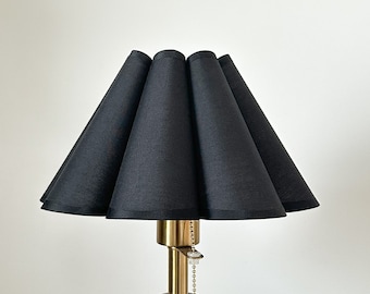 Black Fabric Pleated Lampshade Petal Shades Warm Lighting For Table Lamps Pendant Light Home Furnishing Lamp Decor