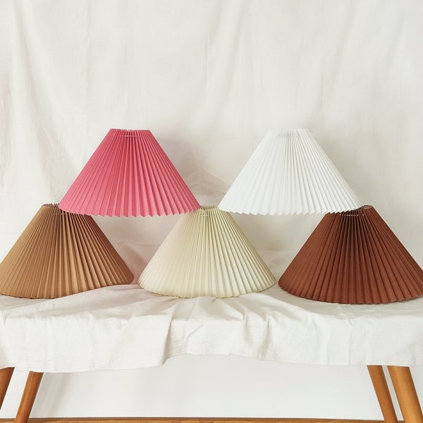 Pleated Lampshade Large Size For Table Lamps and Floor Lamps 9 Slant 8 Height 14 Bottom Diameter