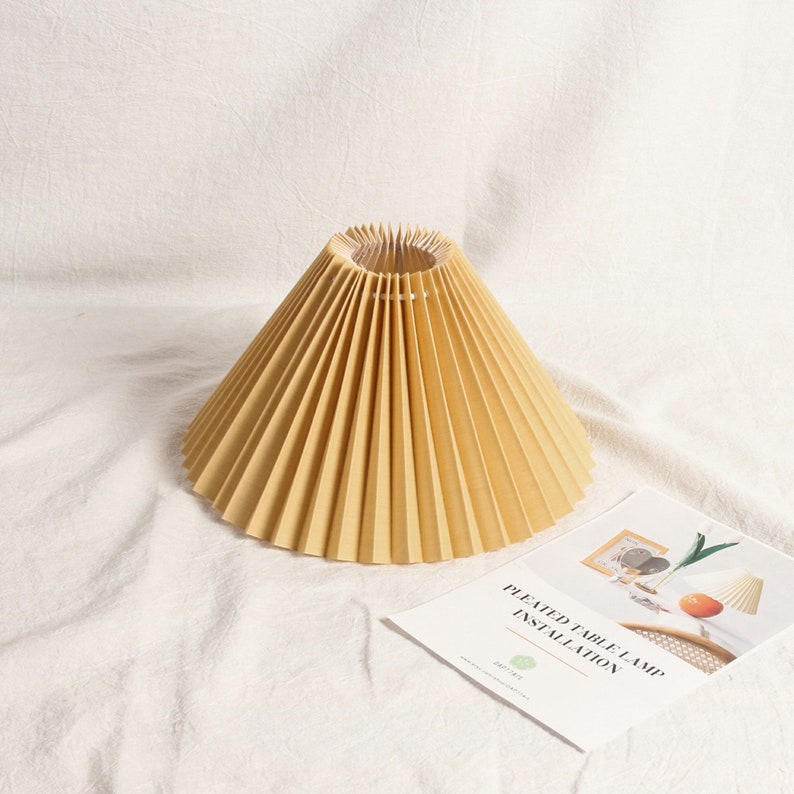 Pleated Lampshade For Table Lamps Pendant Lamp Orange