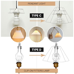 Cream Pleated Lampshade For Table Lamps Pendant Light PVC Fabric Petal Shades Home Furnishing Lamp Decor image 6