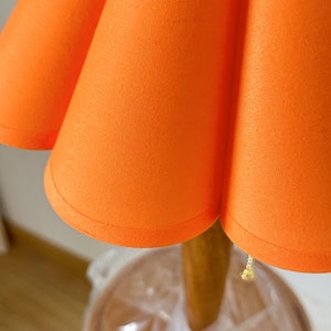 Orange Pleated Lampshade Warm Lighting For Table Lamps Pendant Light PVC Fabric Petal Shades Home Furnishing Lamp Decor image 7