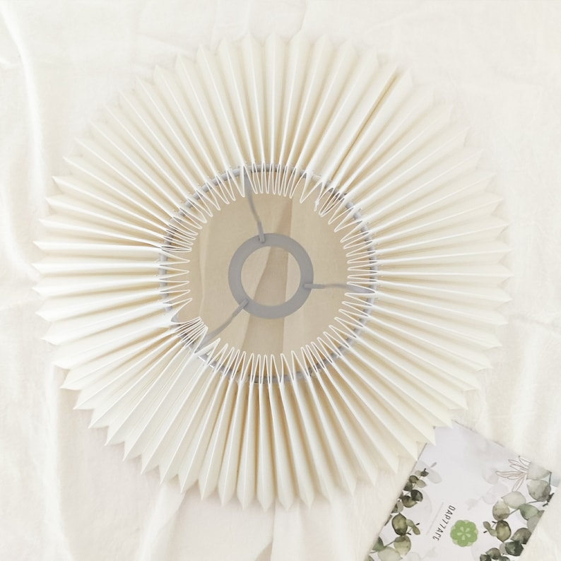 Pleated Lampshade Large Size For Table Lamps and Floor Lamps 9 Slant 8 Height 14 Bottom Diameter image 9