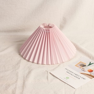 Pantalla plisada para lámparas de mesa y lámparas colgantes Light Pink