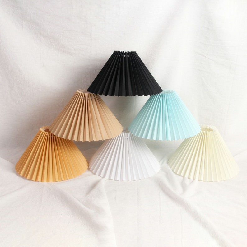 Geplooide lampenkap voor tafellampen, hanglamp afbeelding 1