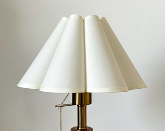 Cream Pleated Lampshade For Table Lamps Pendant Light PVC Fabric Petal Shades Home Furnishing Lamp Decor