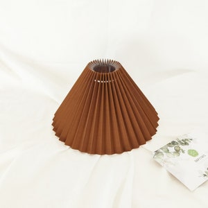 Pleated Lampshade Hypotenuse Length 18cm Coffee