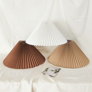 Pleated Lampshades For Hanging Pendant Light Available In Several Colors 15 Bottom Diameter