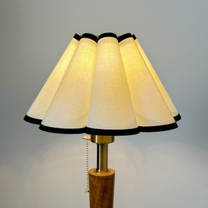 White Black Trim Pleated Lampshade Warm Lighting For Table Lamps Pendant Light PVC Fabric Petal Shades Home Furnishing Lamp Decor image 2