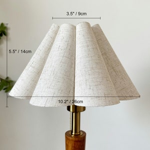 Cream Linen Fabric Pleated Lampshade Petal Shades Warm Lighting For Table Lamps Pendant Light Home Furnishing Lamp Decor S Dia 10.2"x H 5.5"