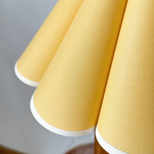 Yellow Pleated Lampshade Warm Lighting For Table Lamps Pendant Light PVC Fabric Petal Shades Home Furnishing Lamp Decor image 8