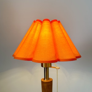 Orange Pleated Lampshade Warm Lighting For Table Lamps Pendant Light PVC Fabric Petal Shades Home Furnishing Lamp Decor image 2