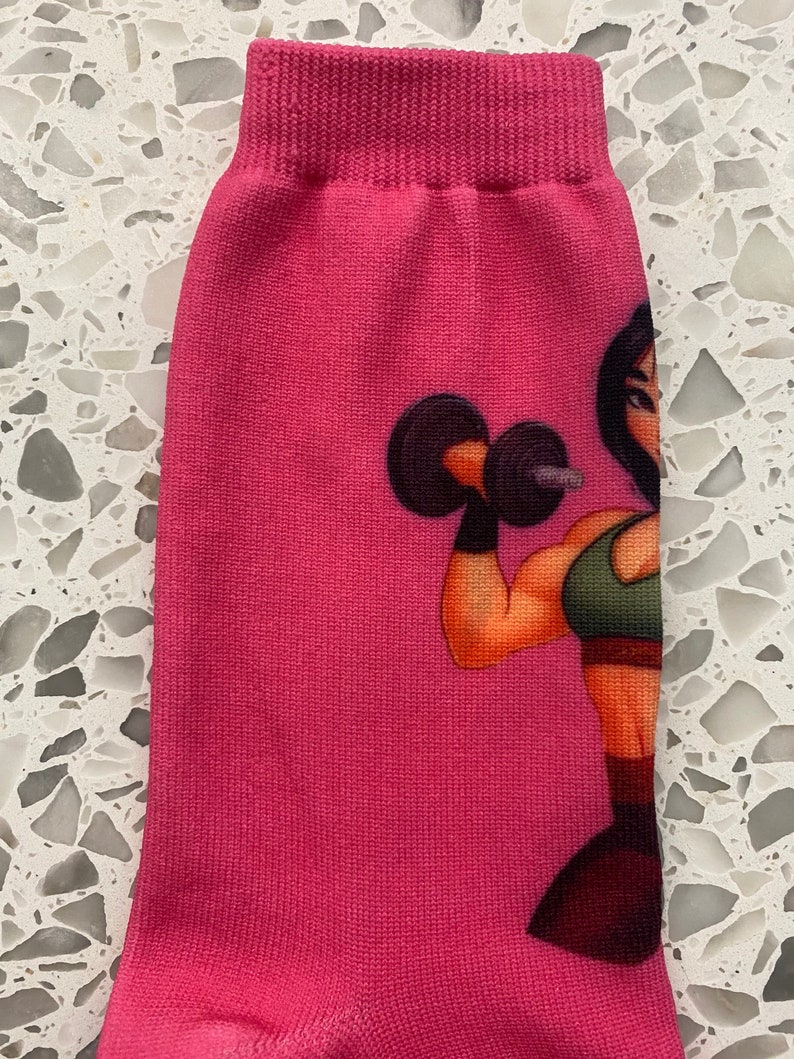 CHAUSSETTES D'ENTRAÎNEMENT parfaites pour les gymrats, chaussettes de fitness, chaussettes, chaussettes de gym, chaussettes drôles, cadeau pour elle, poids, entraînement, fitness, haltères, muscles image 3