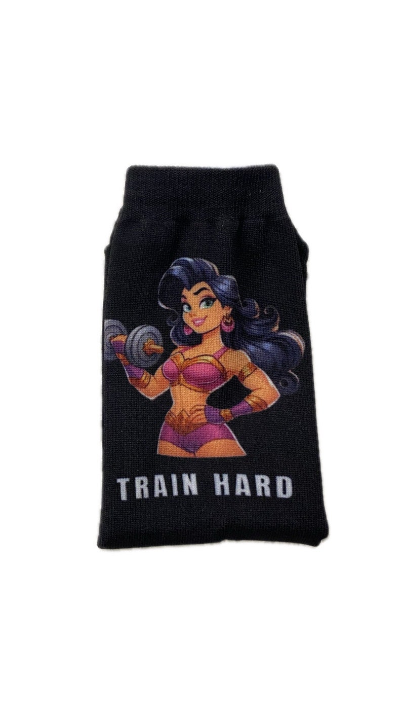 Perfect TRAINING SOCKS for gymrats, fitness socks, socks, gym socks, Funny Socks, Gift for her, Weight, Workout, Fitness, Dumbell, Muscles image 2