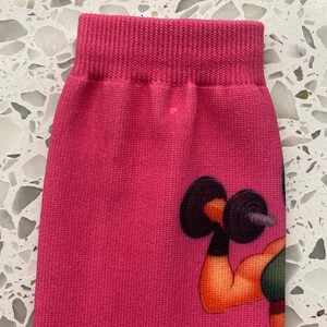 CHAUSSETTES D'ENTRAÎNEMENT parfaites pour les gymrats, chaussettes de fitness, chaussettes, chaussettes de gym, chaussettes drôles, cadeau pour elle, poids, entraînement, fitness, haltères, muscles image 5