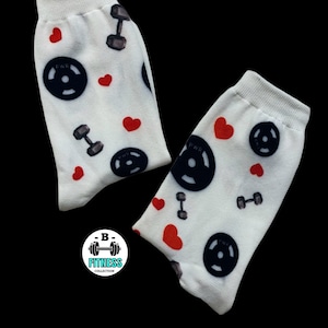 SMALL SPOTS gym socks for gymrats, fitness socks, socks, gym socks, Funny Socks, Gift for her, Weight, Workout, Fitness, Dumbell