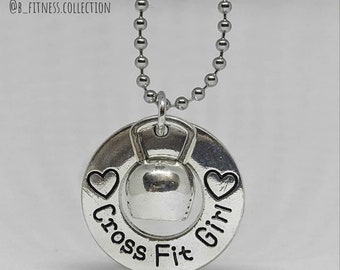 gym necklace, fitness necklace, gift for woman, crossfit girl, fit gift, fit necklace, crossfit gift, gym jewelry, fitness jewelry