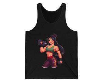 DUMBBELL biceps Tank Top,Princess-Inspired Fitness Tee, Gym Tank Top, Squat Tank Top, Workout Top, Squat Top, Powerlifting Bodybuilding Gift