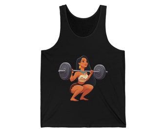 Squat Tank Top, Princess-Inspired Fitness Tee, Gym Tank Top, Squat Tank Top, Workout Top, Squat Top, Powerlifting & Bodybuilding Gift