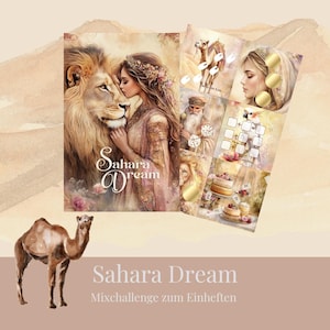 Mini-JahresChallenge (6Monate) Sahara Dream für A6 Budgetbinder Umschlagmethode