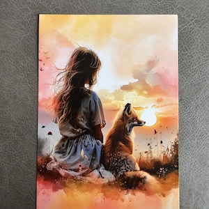Carte postale XL FoxLove