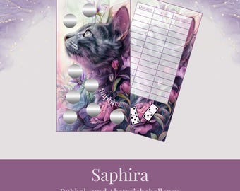 Saphira krasuitdaging voor A6-budgetmappen, envelopmethode