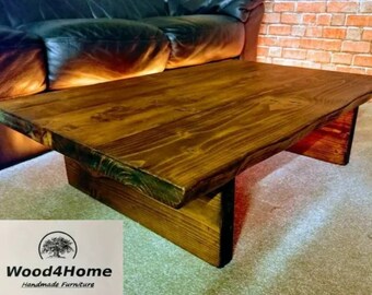 Round Coffee Table With Storage Wood Coffee Table Etsy