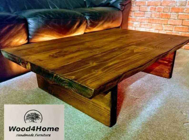 Handmade Rustic Live Edge Coffee Table 11 colours available Etsy