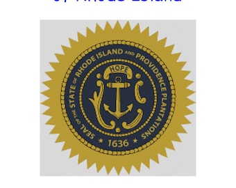 Flag Emblem USA Seal Badge Cross stitch chart pattern New Mexico State