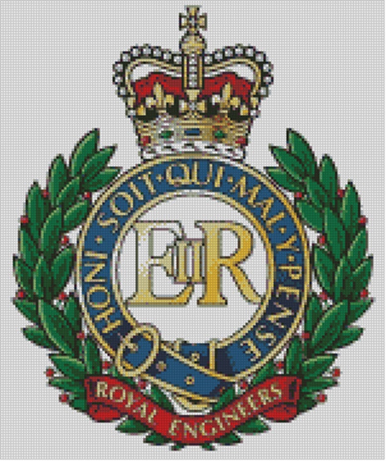 Cross stitch chart Pattern Royal Engineers Regiment Army Etsy