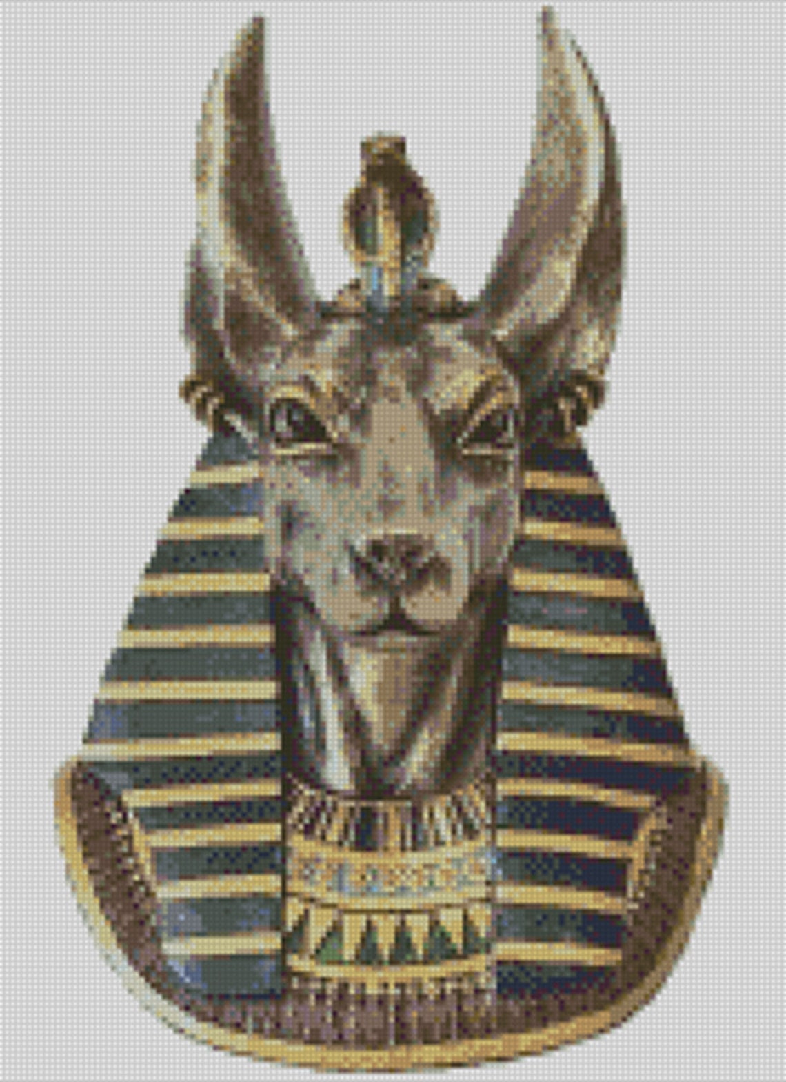 Cross stitch chart pattern Anubis Jackal Ancient Egypt Etsy