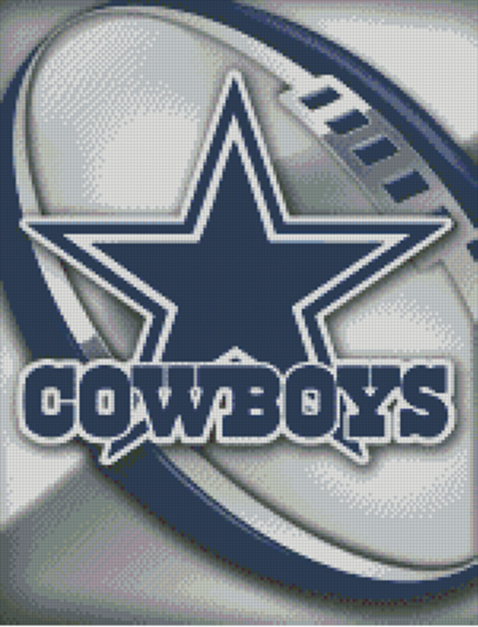 Cross stitch chart pattern Dallas Cowboys Football NFL | Etsy
