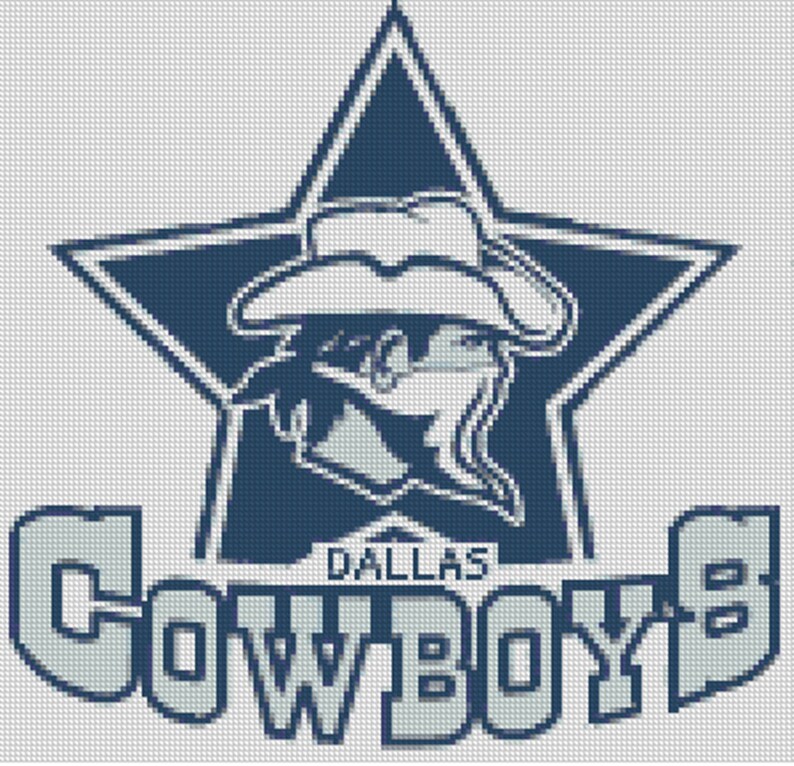 Cross stitch chart pattern Dallas Cowboys NFL Art Design | Etsy