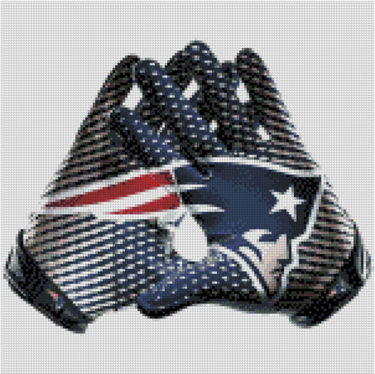 Cross stitch chart pattern New England Patriots NE Etsy