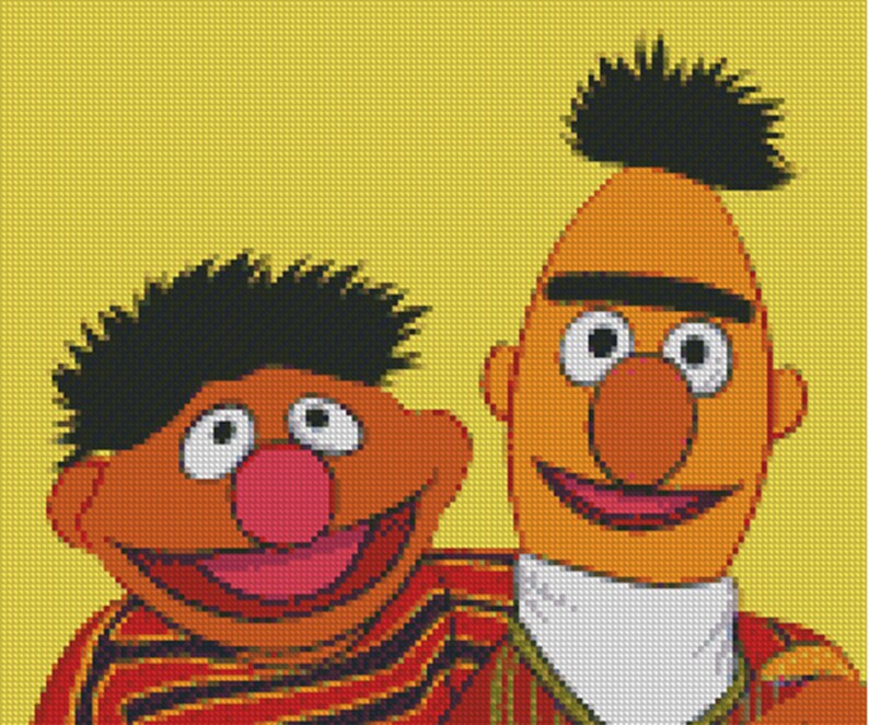 Cross stitch chart pattern Bert Ernie Sesame Street St. | Etsy