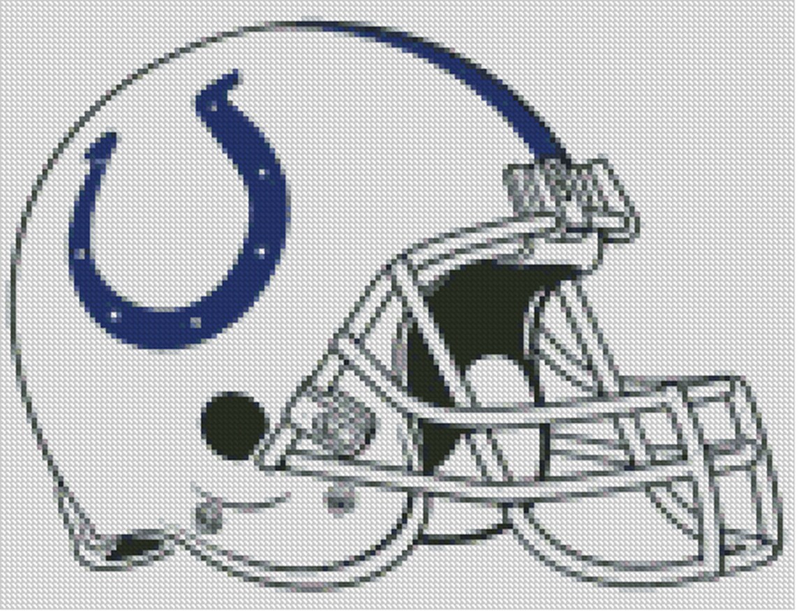 Cross stitch chart pattern Indianapolis Colts Football Etsy