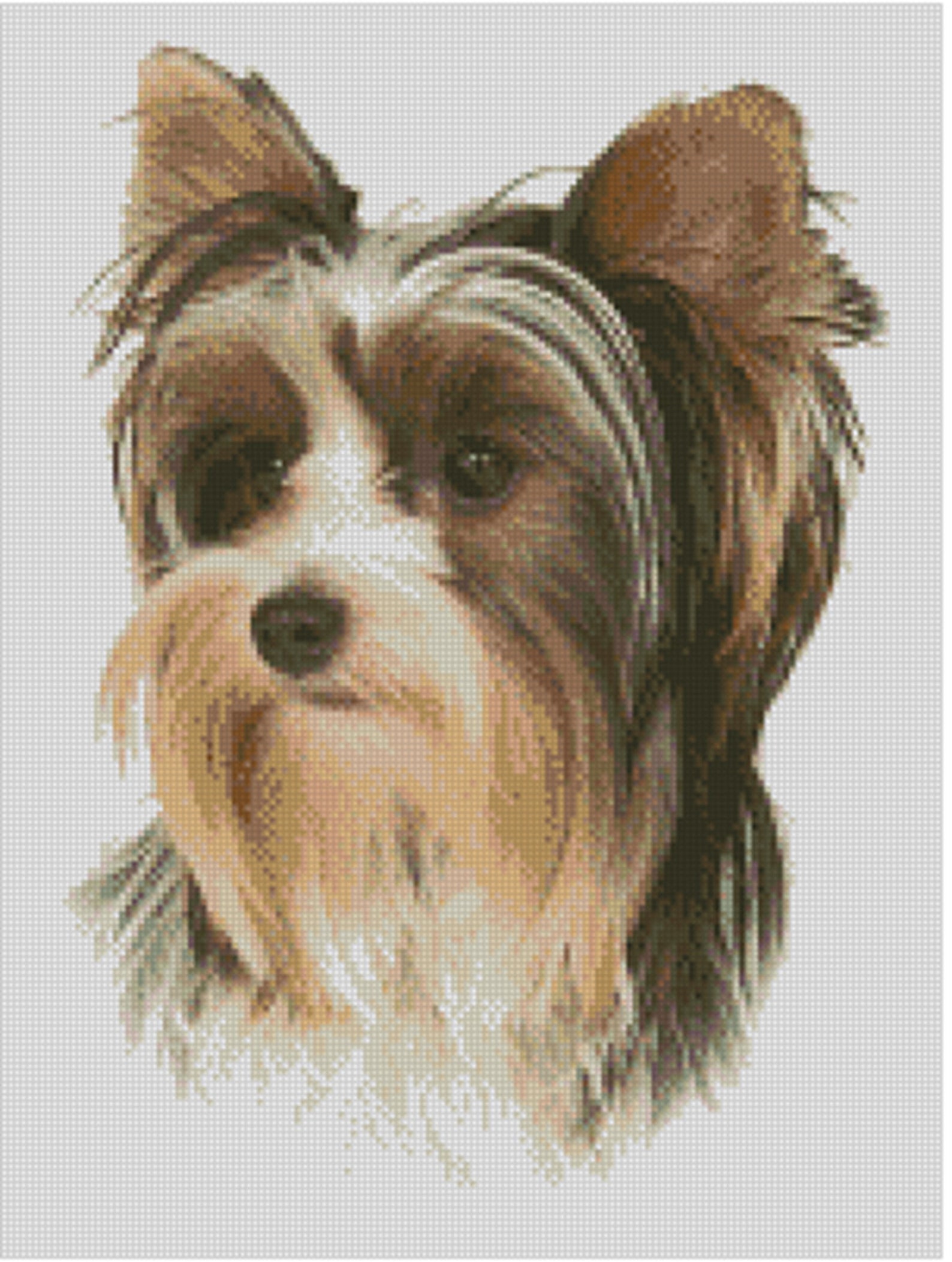 Cross stitch chart pattern Yorkshire Terrier Yorky Dog Etsy