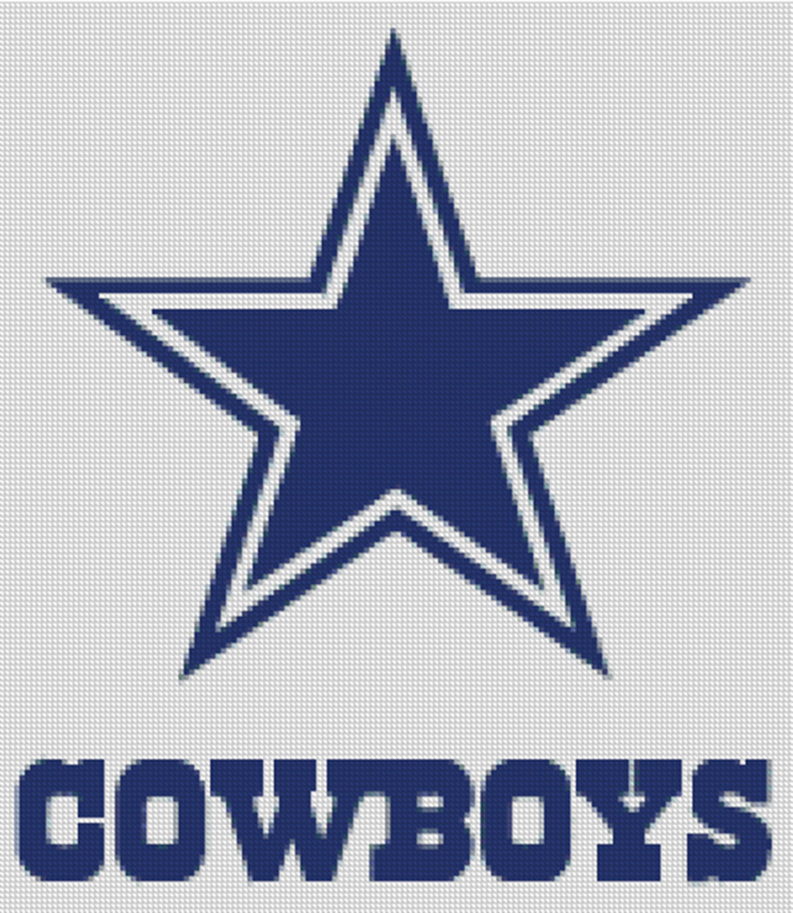 Cross stitch chart pattern Dallas Cowboys NFL Art Design Etsy