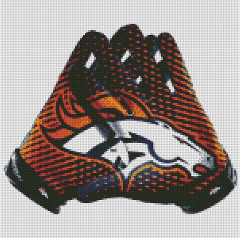 Download Cross stitch chart pattern Denver Broncos Football NFL | Etsy