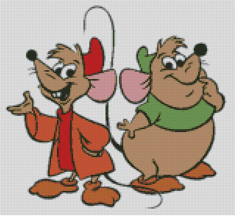 Cross Stitch Chart Pattern Cinderella Mouse. Mice Jaq Etsy