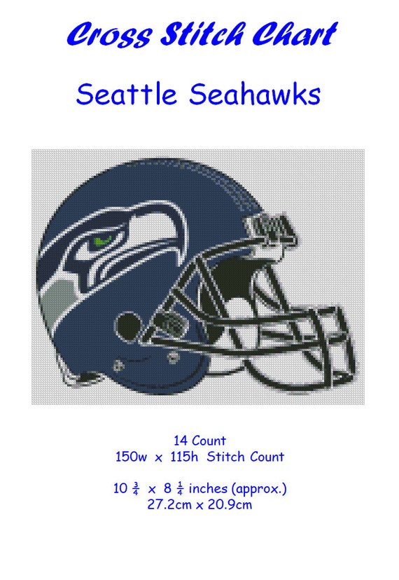 Cross stitch chart pattern Seattle Seahawks Football NFL ...