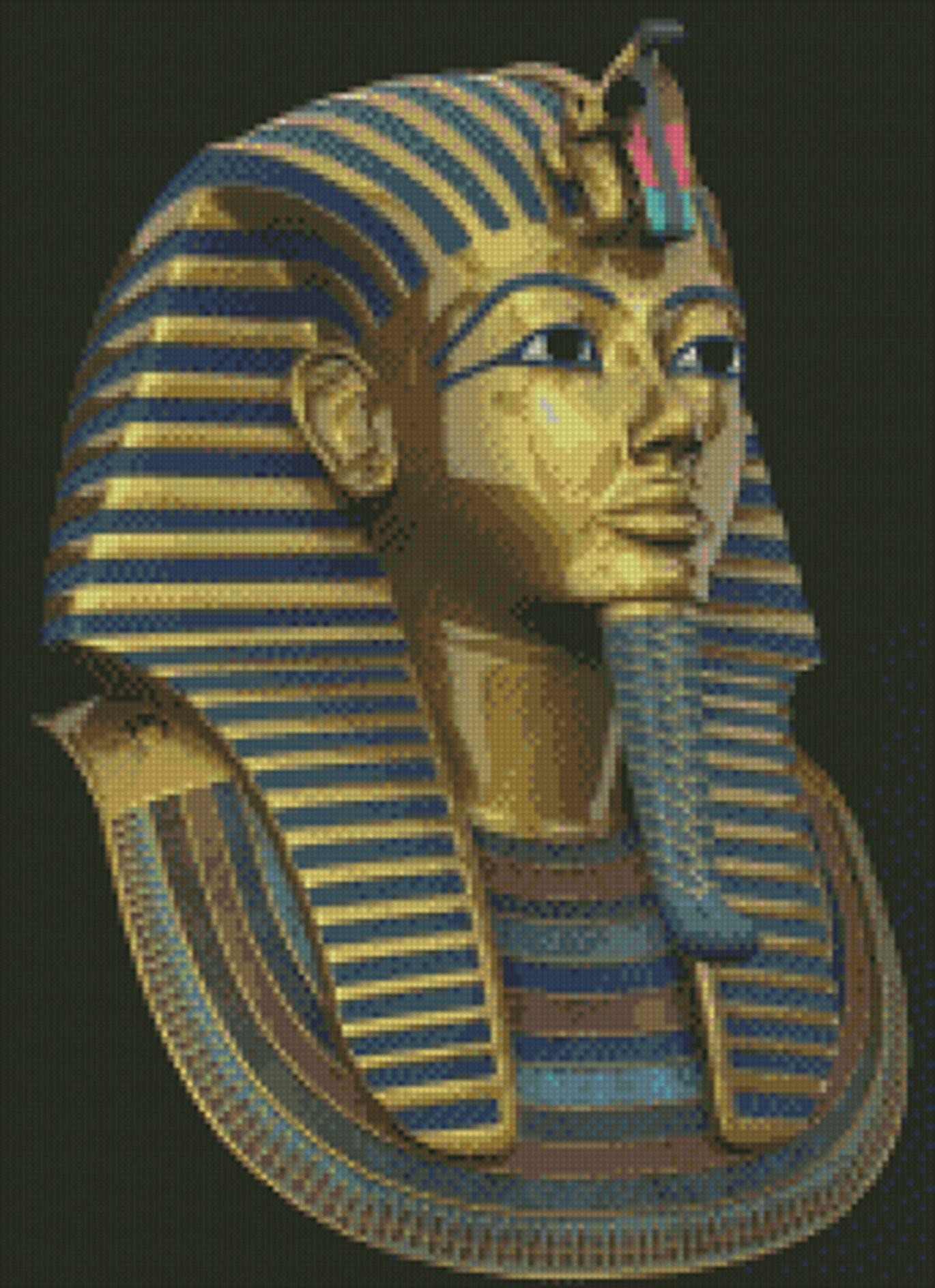 Cross stitch chart pattern King Tutankhamun Egypt Etsy