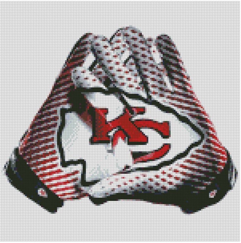 Cross stitch chart pattern Kansas City Chiefs Football Etsy