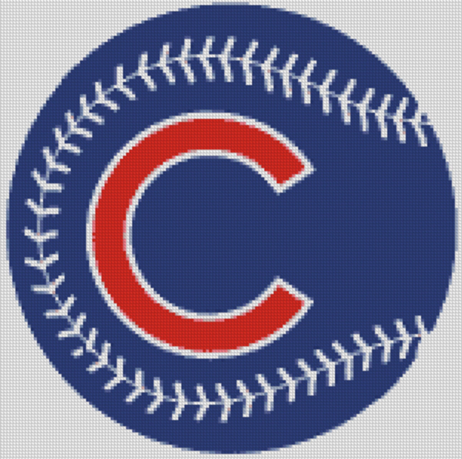 Cross stitch chart pattern Chicago Cubs MLB Baseball Etsy