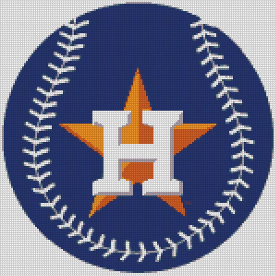 Cross stitch chart pattern Houston Astros MLB Baseball Etsy