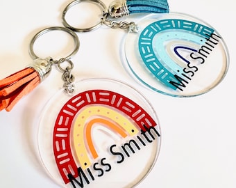 Personalised Teacher Acrylic Keychain